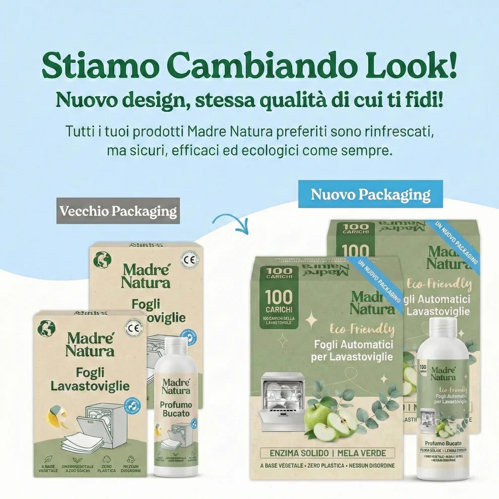 MadreNatura™ | Fogli Detergenti Ecologici per Lavastoviglie
